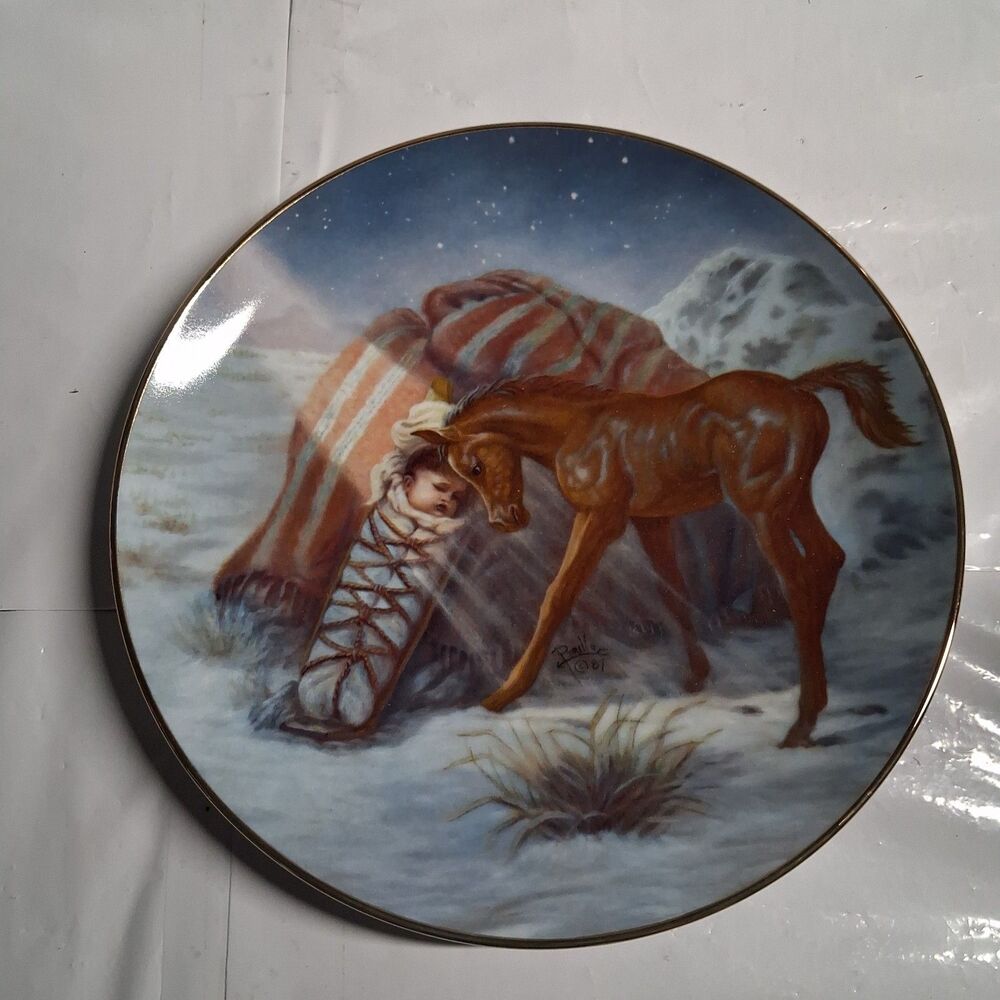 Silent Light By Gregory Perillo Christmas Series Plate Native American 1988
